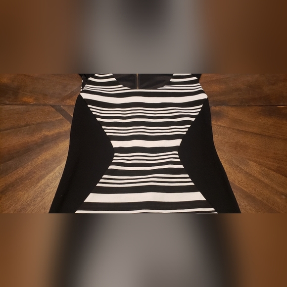 Express Black and White Sheath Mini Dress Size 6 - Picture 2 of 11